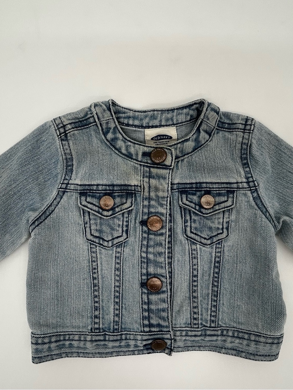 Old Navy Faded Light Blue Denim Jacket for Kids Size